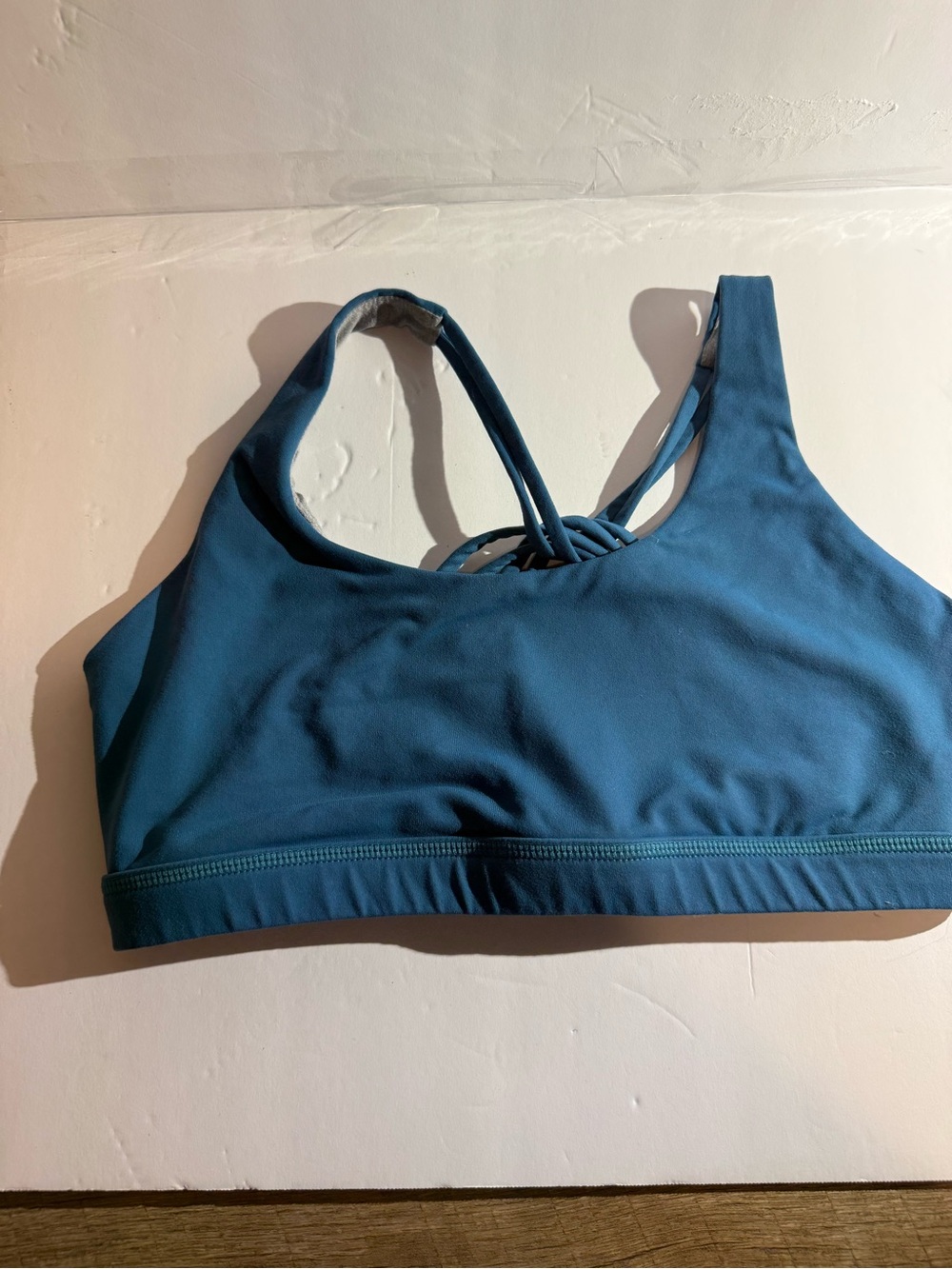 Blue Strappy Back Sports Bra Size M